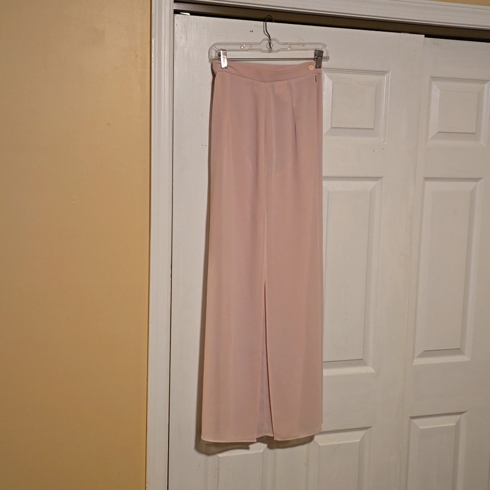 Joseph Ribkoff cream sheer flowy palooza harem gypsy boho bohemian pants 6